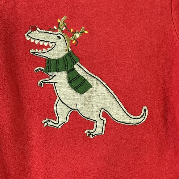 Carter’s Just One You 12 Month T-Rex Antlers Red Black Pajama Set Dino - Picture 2 of 11